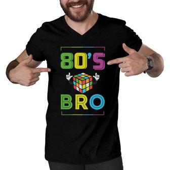 Rubik 80S Bro Style Funny Cute 80S 90S Gift Idea Men V-Neck Tshirt - Seseable