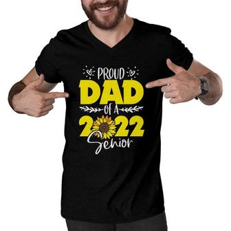 Sunflower Proud Dad Of Senior 2022 Graduate 22 Ver2 Men V-Neck Tshirt - Seseable