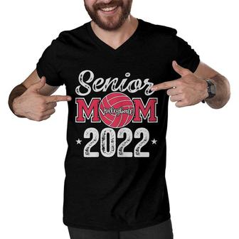 Womens Volleyball Senior Mom 2022 Parent Men V-Neck Tshirt - Seseable