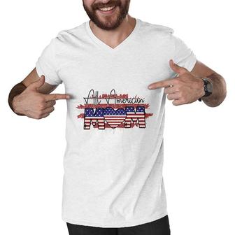 All American Mom July Independence Day 2022 Men V-Neck Tshirt - Seseable