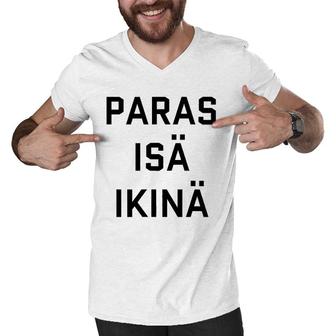Best Dad Ever Finnish Language Funny Fathers Day Vacation Men V-Neck Tshirt - Seseable