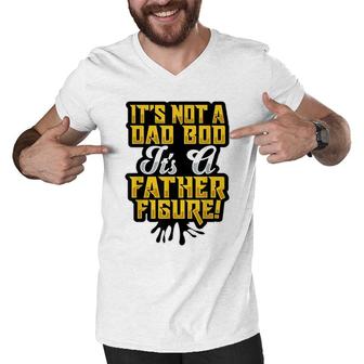 Dad Bod Father Figure Fathers Day Dad Bod Men V-Neck Tshirt - Seseable
