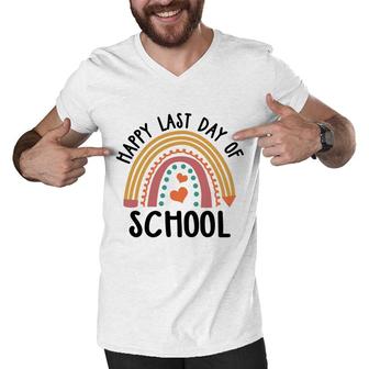 Happy Last Day Of School For A Wonderful Summer Vacation Men V-Neck Tshirt - Seseable