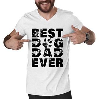 Mens Best Dog Dad Ever Best Gift For Father - Dog Lovers Men V-Neck Tshirt - Seseable