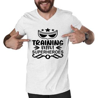 Training Mini Superheroes Teacher Graphic Men V-Neck Tshirt - Seseable