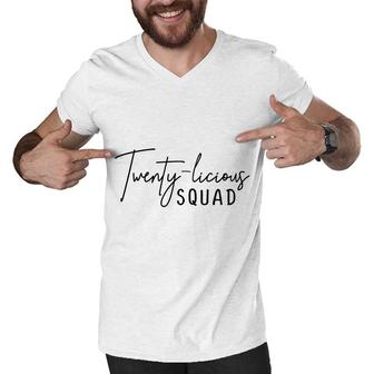 Twenty Licious Squad And Beautiful 20Th Birthday Since I Was Born In 2002 Men V-Neck Tshirt - Seseable