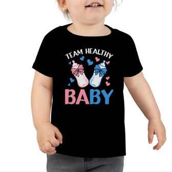 Baby Gender Reveal Party Gender Reveal Party Team Healthy Baby Toddler Tshirt - Seseable