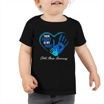 Child Abuse Awareness Matching Group Family Blue Heart Toddler Tshirt - Seseable
