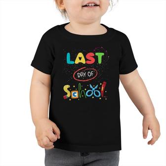 Happy Last Day Of School Kids Teacher Student Graduation Toddler Tshirt - Seseable