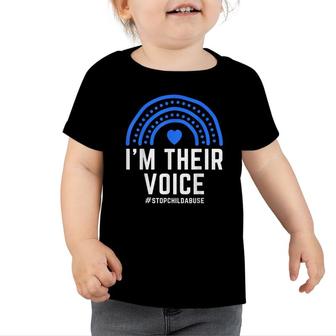 Im Their Voice Heart Child Abuse Awareness Month Prevention Toddler Tshirt - Seseable