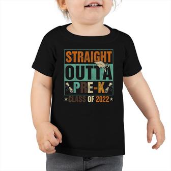Kids Straight Outta Pre-K 2022 Preschool Graduation Gifts Toddler Tshirt - Seseable