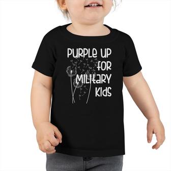 Purple Up For Military Kids - Month Of The Military Child Toddler Tshirt - Seseable