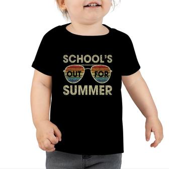 Retro Last Day Of School- Schools Out For Summer Teacher Day Toddler Tshirt - Seseable