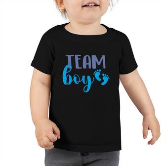 Team Boy Gender Reveal Party Baby Shower Pregnancy Toddler Tshirt - Seseable