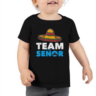 Team Senor Mexican Gender Reveal Boy Baby Shower Party Ideas Toddler Tshirt - Seseable