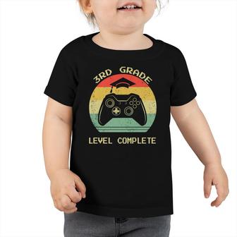 Third 3Rd Grade Graduation Level Complete Video Gamer Gift Toddler Tshirt - Seseable