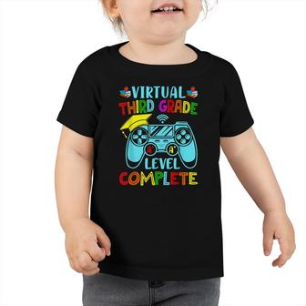 Virtual 3Rd Grade Graduation Level Complete Video Gamer Toddler Tshirt - Seseable