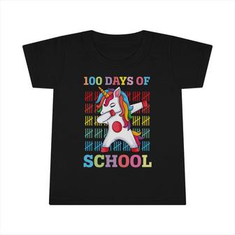 100 Days Of School Dabbing Unicorn Party Infant Tshirt - Seseable