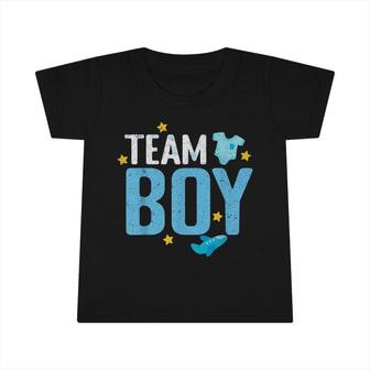 Baby Announcement Team Boy Future Mom Dad Gender Reveal Infant Tshirt - Seseable