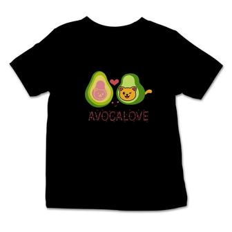 Funny Avocado Avocalove Pink Heart Cute Cat Infant Tshirt - Seseable