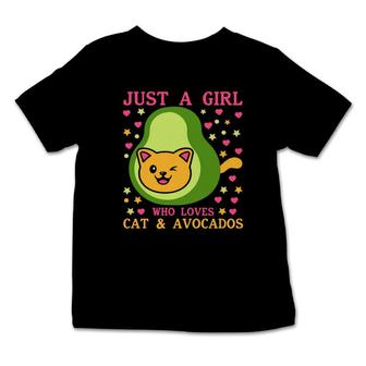 Just A Girl Who Lovers Cat And Avocados Funny Avocado Infant Tshirt - Seseable