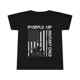 Purple Up For Military Kids Month Of Military Child Flag Infant Tshirt - Seseable