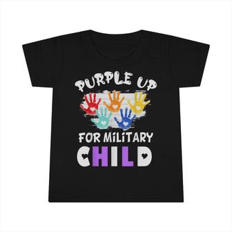 Purple Up For Military Kids Month Of The Military Child Hand Infant Tshirt - Seseable