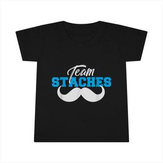 Team Staches Team Boy Gender Reveal Party Baby Shower Infant Tshirt - Seseable