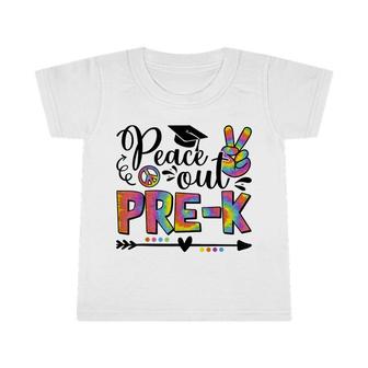 Last Day Of School Peace Out Pre-K Teacher Kids Tie Dye Infant Tshirt - Seseable