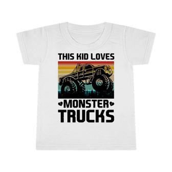 This Kid Who Boy Loves Beautiful Monster Trucks Infant Tshirt - Seseable