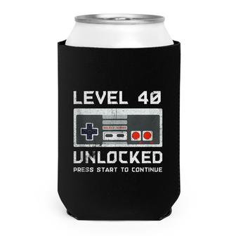 40 Year Old Forty Birthday Gift Level 40 Unlocked Gamer Can Cooler - Seseable