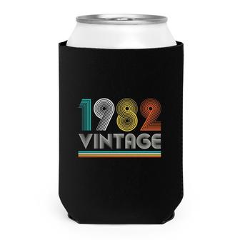40Th Birthday 1982 Vintage Color Style Gift Can Cooler - Seseable