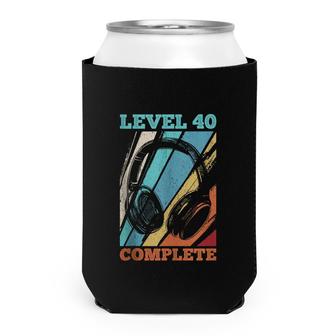 40Th Birthday Video Gamer Level 40 Unlocked Can Cooler - Seseable