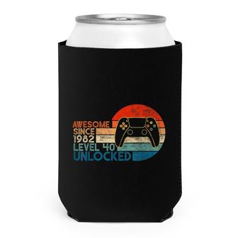 Awesome Since 1982 Level 40 Unlocked Video Gamer Birthday Can Cooler - Seseable