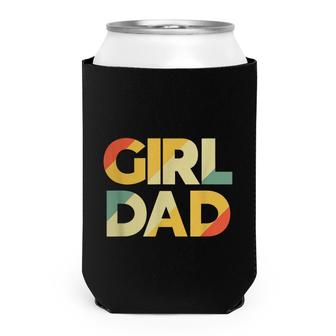 Girl Dad Vintage Daddy Fathers Day Daughter Bady Girl Dad Can Cooler - Seseable
