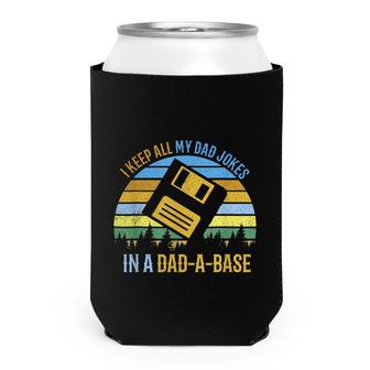 I Keep All My Dad Jokes In A Dad-A-Base Funny Fathers Day Can Cooler - Seseable