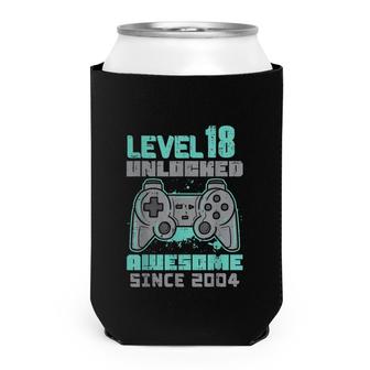 Level 18 Unlocked Born In 2001 Gamer 18Th Birthday Him Men Can Cooler - Seseable
