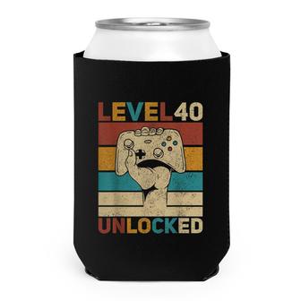 Level 40 Unlocked 40Th Birthday 40 Years Old Gamer Women Men Can Cooler - Seseable