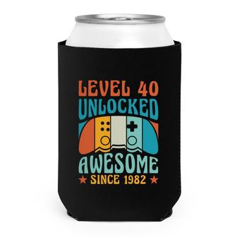 Level 40 Unlocked Awesome 1982 40Th Birthday Video Game Can Cooler - Seseable
