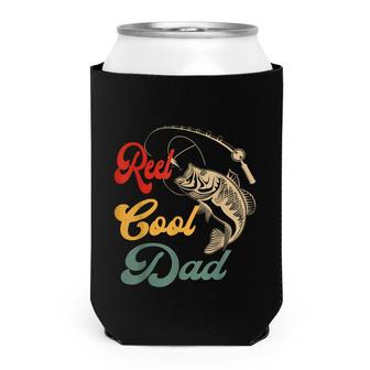 Reel Cool Dad Retro Vintage Fishing Dad Gift Can Cooler - Seseable