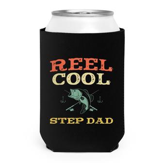 Reel Cool Step-Dad Fishing Stepdad Fisherman Vintage Gift Can Cooler - Seseable