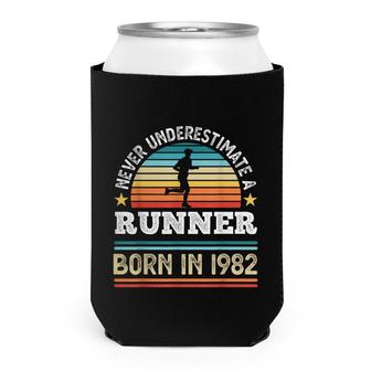 Runner Born In 1982 40Th Birthday Running Gift Dad Can Cooler - Seseable
