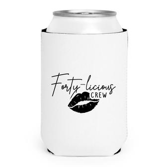 40Th Birthday 1982 Forty Licious Crew Black Can Cooler - Seseable