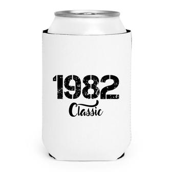 Classic 1982 40Th Birthday 1982 Vintage Black Can Cooler - Seseable