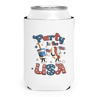 Funny Party In The Usa 4Th Of July Hot Dog Patriotic Kid Can Cooler - Seseable