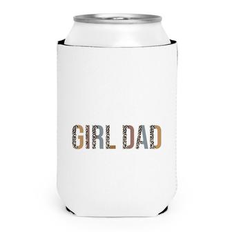 Girl Dad For Men Leopard Proud Father Of Girl Dad Can Cooler - Seseable