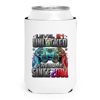 Level 21 Unlocked Awesome Since 2001 21St Birthday Gaming Can Cooler - Seseable