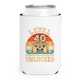Level 40 Unlocked Video Gaming 40Th Birthday 1982 Game Retro Can Cooler - Seseable