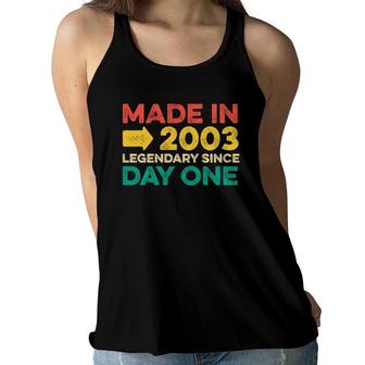 18 Years Old Boy Born In 2003 Girl Gifts For Birthday Women Flowy Tank - Seseable