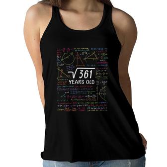 19 Birthday Boy Girl Funny Math Square Root 361 19 Years Women Flowy Tank - Seseable